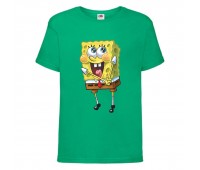 Футболка детская Спанч Боб 11 (Sponge Bob) зеленая 104 см