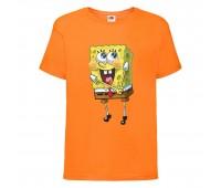 Футболка детская Спанч Боб 11 (Sponge Bob) оранжевая 104 см
