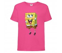 Футболка детская Спанч Боб 11 (Sponge Bob) розовая 104 см