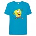 Футболка детская Спанч Боб 12 (Sponge Bob) голубая 164 см