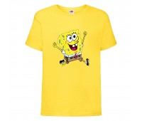 Футболка детская Спанч Боб 12 (Sponge Bob) желтая 140 см