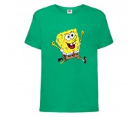 Футболка детская Спанч Боб 12 (Sponge Bob) зеленая 152 см