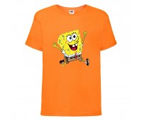 Футболка детская Спанч Боб 12 (Sponge Bob) оранжевая 164 см