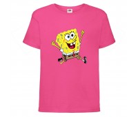 Футболка детская Спанч Боб 12 (Sponge Bob) розовая 140 см
