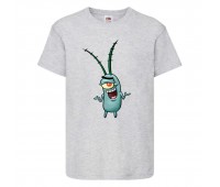 Футболка детская Спанч Боб 14 (Sponge Bob) серая 104 см