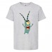 Футболка детская Спанч Боб 15 (Sponge Bob) серая 140 см