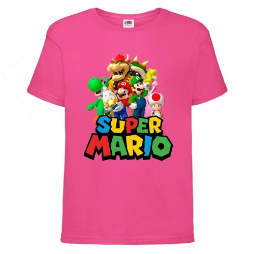 Футболка Супер Марио 11 (Super Mario) Розовая (SMar pin-5) 116 см Футболка Супер Марио 11 (Super Mario) Розовая (SMar pin-5) 116 см