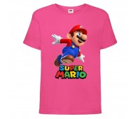 Футболка Супер Марио 13 (Super Mario) Розовая (SMar pin-7) 164 см