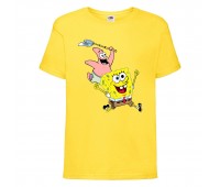 Футболка детская Спанч Боб 19 (Sponge Bob) желтая 164 см