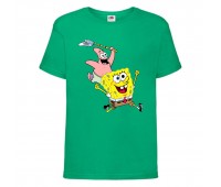 Футболка детская Спанч Боб 19 (Sponge Bob) зеленая 164 см