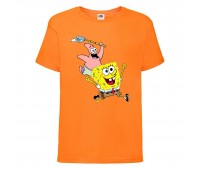 Футболка детская Спанч Боб 19 (Sponge Bob) оранжевая 164 см