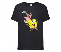 Футболка детская Спанч Боб 19 (Sponge Bob) черная 116 см