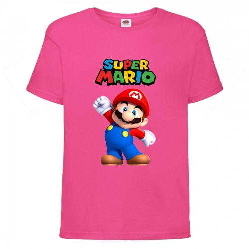 Футболка Супер Марио 5 (Super Mario) Розовая (SMar pin-06) 116 см Футболка Супер Марио 5 (Super Mario) Розовая (SMar pin-06) 116 см