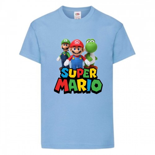 Футболка Супер Марио 9 (Super Mario) голубая (SMar sbl-3) 116 см Футболка Супер Марио 9 (Super Mario) голубая (SMar sbl-3) 116 см
