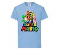 Футболка Супер Марио 11 (Super Mario) голубая (SMar sbl-5) 164 см Футболка Супер Марио 11 (Super Mario) голубая (SMar sbl-5) 164 см