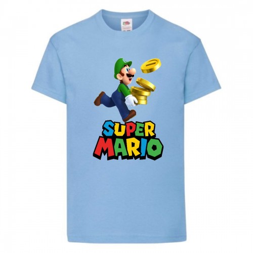 Футболка Супер Марио 12 (Super Mario) голубая (SMar sbl-6) 164 см Футболка Супер Марио 12 (Super Mario) голубая (SMar sbl-6) 164 см
