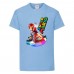 Футболка Супер Марио 1 (Super Mario) голубая (SMar sbl-02) 98 см