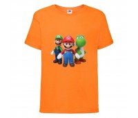 Футболка Супер Марио 7 (Super Mario) оранжевая (SMar or-1) 116 см