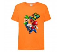 Футболка Супер Марио 11 (Super Mario) оранжевая (SMar or-5) 164 см