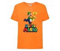 Футболка Супер Марио 12 (Super Mario) оранжевая (SMar or-6) 140 см