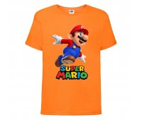 Футболка Супер Марио 13 (Super Mario) оранжевая (SMar or-7) 152 см