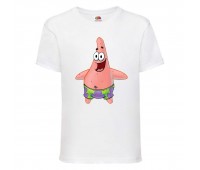 Футболка детская Спанч Боб 21 (Sponge Bob) белая 116 см