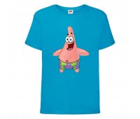 Футболка детская Спанч Боб 21 (Sponge Bob) голубая 116 см
