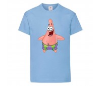 Футболка детская Спанч Боб 21 (Sponge Bob) светло-голубая 116 см