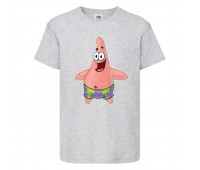Футболка детская Спанч Боб 21 (Sponge Bob) серая 116 см
