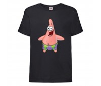 Футболка детская Спанч Боб 21 (Sponge Bob) черная 116 см