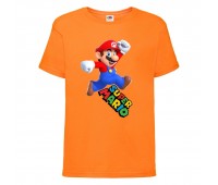 Футболка Супер Марио 14 (Super Mario) оранжевая (SMar or-8) 116 см