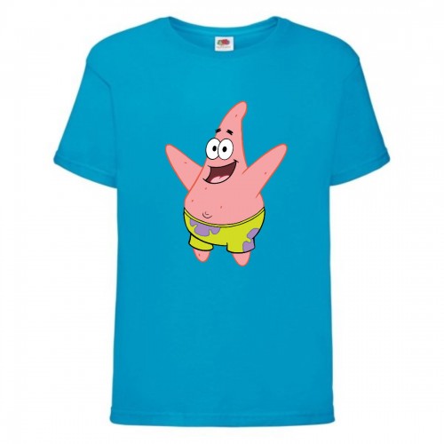 Футболка детская Спанч Боб 22 (Sponge Bob) голубая 116 см Футболка детская Спанч Боб 22 (Sponge Bob) голубая 116 см