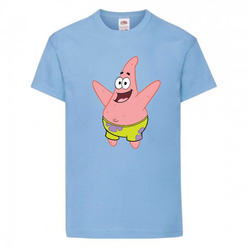 Футболка детская Спанч Боб 22 (Sponge Bob) светло-голубая 116 см Футболка детская Спанч Боб 22 (Sponge Bob) светло-голубая 116 см