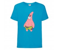 Футболка детская Спанч Боб 23 (Sponge Bob) голубая 116 см
