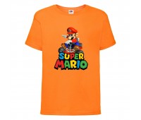 Футболка Супер Марио 3 (Super Mario) оранжевая (SMar or-04) 116 см