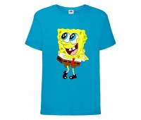 Футболка детская Спанч Боб 24 (Sponge Bob) голубая 116 см Футболка детская Спанч Боб 24 (Sponge Bob) голубая 116 см