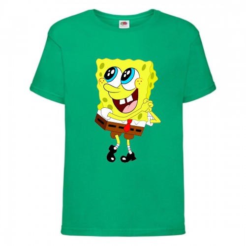 Футболка детская Спанч Боб 24 (Sponge Bob) зеленая 116 см Футболка детская Спанч Боб 24 (Sponge Bob) зеленая 116 см