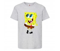 Футболка детская Спанч Боб 24 (Sponge Bob) серая 104 см Футболка детская Спанч Боб 24 (Sponge Bob) серая 104 см