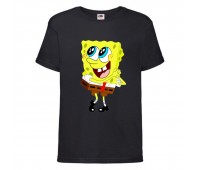 Футболка детская Спанч Боб 24 (Sponge Bob) черная 104 см Футболка детская Спанч Боб 24 (Sponge Bob) черная 104 см