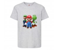 Футболка Супер Марио 7 (Super Mario) серая (SMar gr-1) 116 см Футболка Супер Марио 7 (Super Mario) серая (SMar gr-1) 116 см