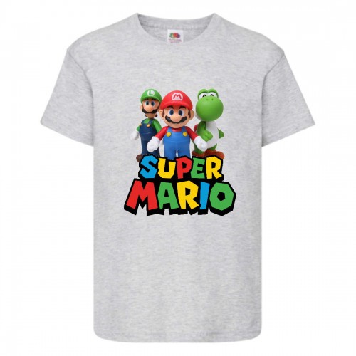 Футболка Супер Марио 8 (Super Mario) серая (SMar gr-2) 116 см Футболка Супер Марио 8 (Super Mario) серая (SMar gr-2) 116 см