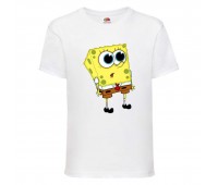 Футболка детская Спанч Боб 25 (Sponge Bob) белая 104 см Футболка детская Спанч Боб 25 (Sponge Bob) белая 104 см