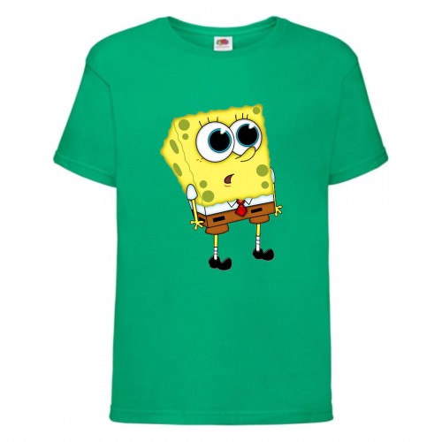 Футболка детская Спанч Боб 25 (Sponge Bob) зеленая 104 см Футболка детская Спанч Боб 25 (Sponge Bob) зеленая 104 см