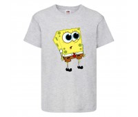 Футболка детская Спанч Боб 25 (Sponge Bob) серая 104 см Футболка детская Спанч Боб 25 (Sponge Bob) серая 104 см