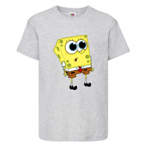 Футболка детская Спанч Боб 25 (Sponge Bob) серая 104 см Футболка детская Спанч Боб 25 (Sponge Bob) серая 104 см