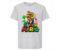 Футболка Супер Марио 10 (Super Mario) серая (SMar gr-4) 164 см Футболка Супер Марио 10 (Super Mario) серая (SMar gr-4) 164 см