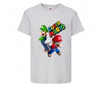 Футболка Супер Марио 11 (Super Mario) серая (SMar gr-5) 164 см Футболка Супер Марио 11 (Super Mario) серая (SMar gr-5) 164 см