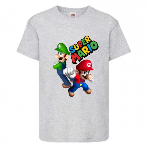 Футболка Супер Марио 11 (Super Mario) серая (SMar gr-5) 164 см Футболка Супер Марио 11 (Super Mario) серая (SMar gr-5) 164 см