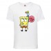Футболка детская Спанч Боб 26 (Sponge Bob) белая 104 см