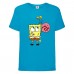 Футболка детская Спанч Боб 26 (Sponge Bob) голубая 104 см